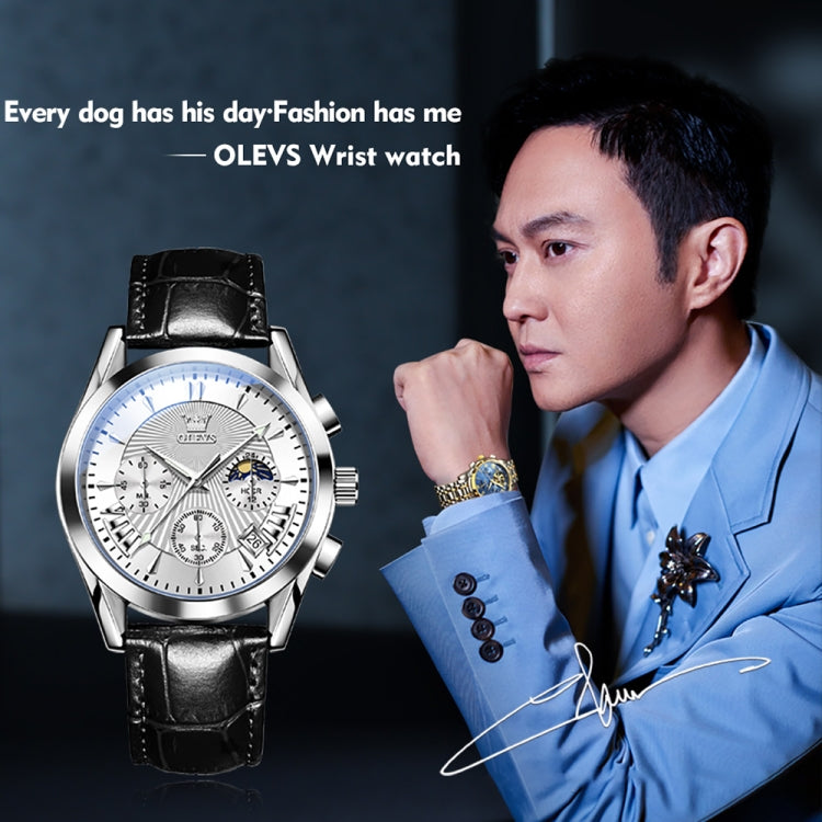 OLEVS 2876 Men Multifunctional Sports Chronograph Quartz Watch