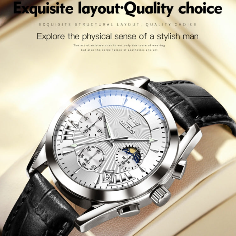 OLEVS 2876 Men Multifunctional Sports Chronograph Quartz Watch