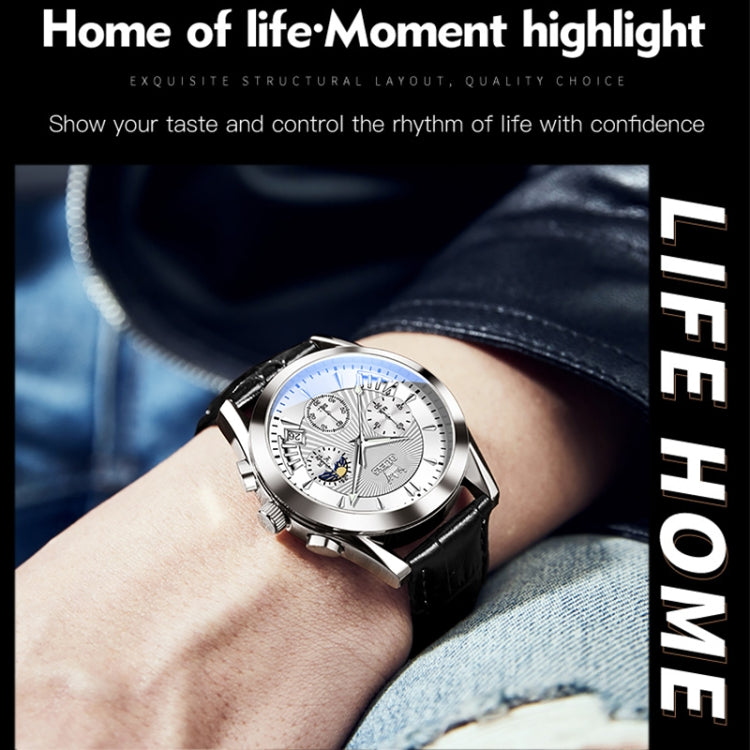 OLEVS 2876 Men Multifunctional Sports Chronograph Quartz Watch