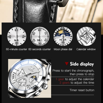 OLEVS 2876 Men Multifunctional Sports Chronograph Quartz Watch