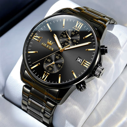 OLEVS 2886 Men Sports Chronograph Waterproof Luminous Quartz Watch