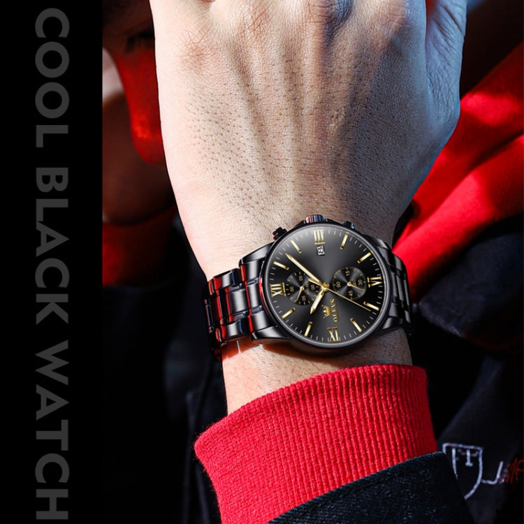 OLEVS 2886 Men Sports Chronograph Waterproof Luminous Quartz Watch
