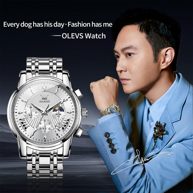 OLEVS 2892 Men Multifunctional Business Waterproof Quartz Watch