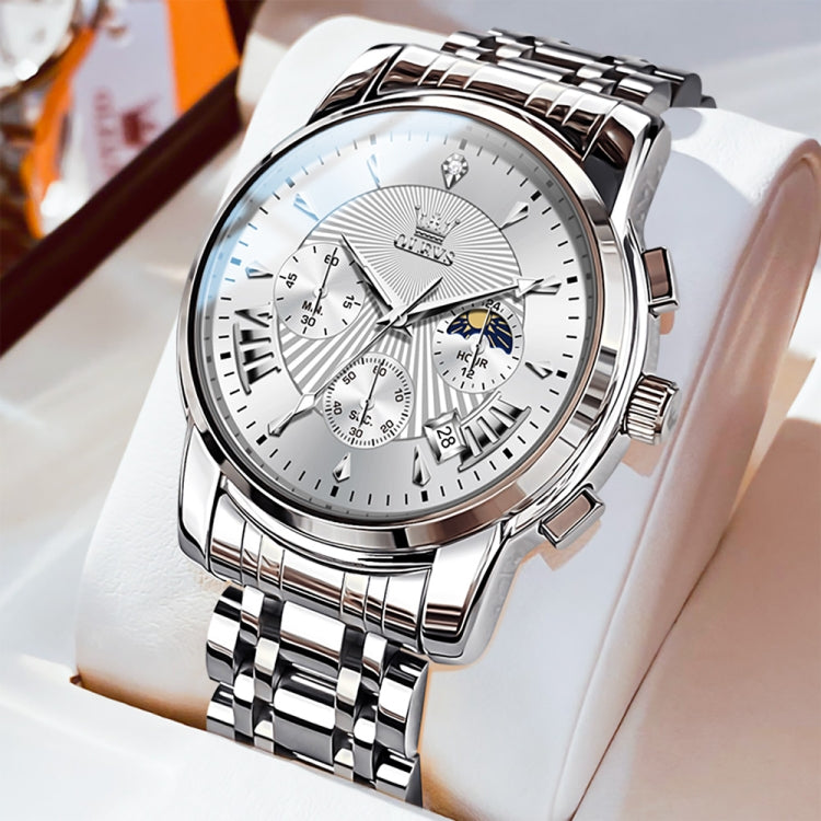 OLEVS 2892 Men Multifunctional Business Waterproof Quartz Watch