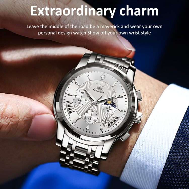 OLEVS 2892 Men Multifunctional Business Waterproof Quartz Watch