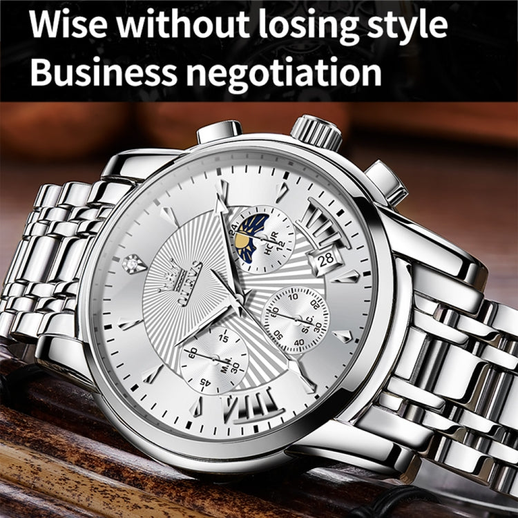 OLEVS 2892 Men Multifunctional Business Waterproof Quartz Watch