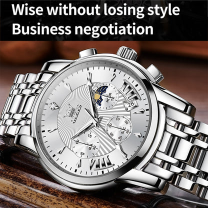 OLEVS 2892 Men Multifunctional Business Waterproof Quartz Watch