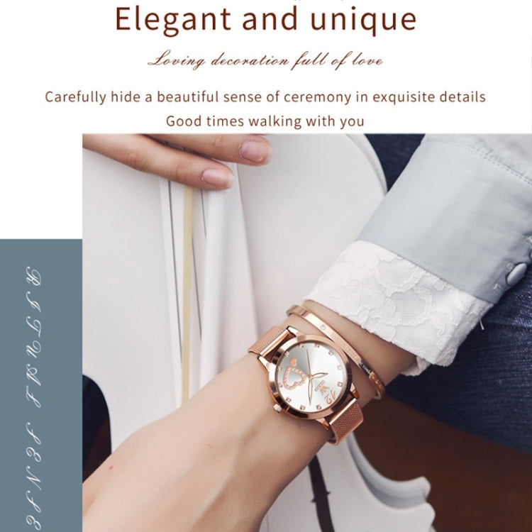 OLEVS 5189 Women Heart Shape Waterproof Quartz Watch