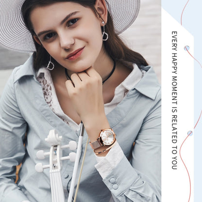 OLEVS 5189 Women Heart Shape Waterproof Quartz Watch