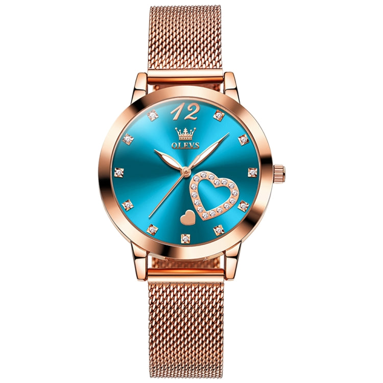OLEVS 5189 Women Heart Shape Waterproof Quartz Watch