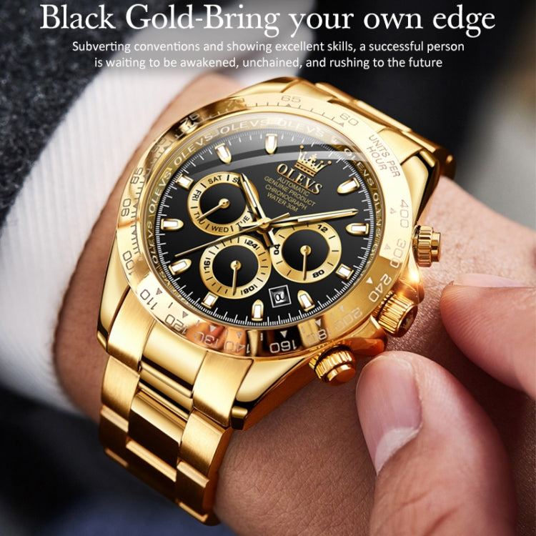 OLEVS 6638 Men Multifunctional Luminous Waterproof Mechanical Watch