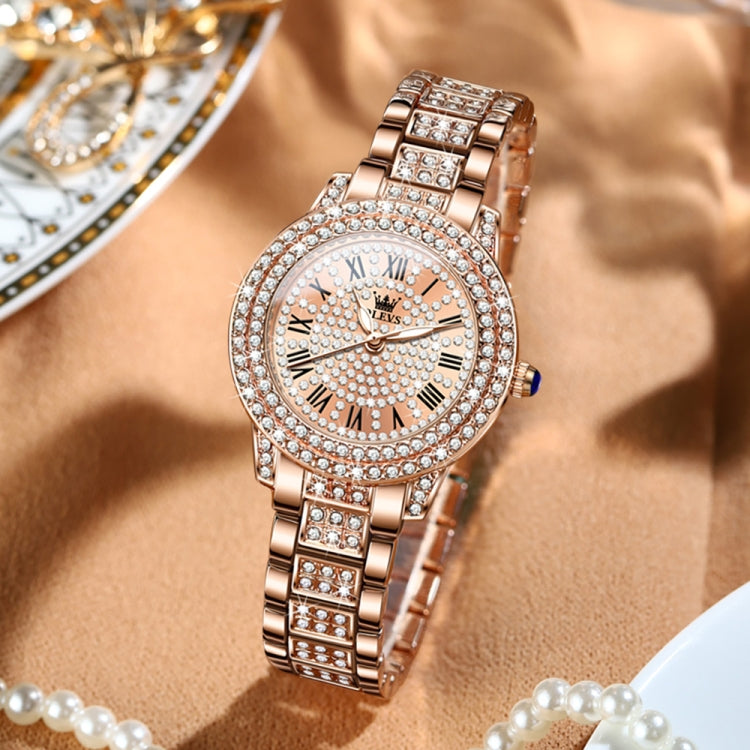 OLEVS 9943 Women Diamond Waterproof Quartz Watch