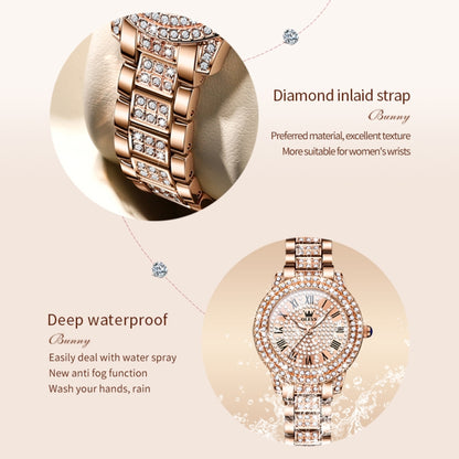 OLEVS 9943 Women Diamond Waterproof Quartz Watch
