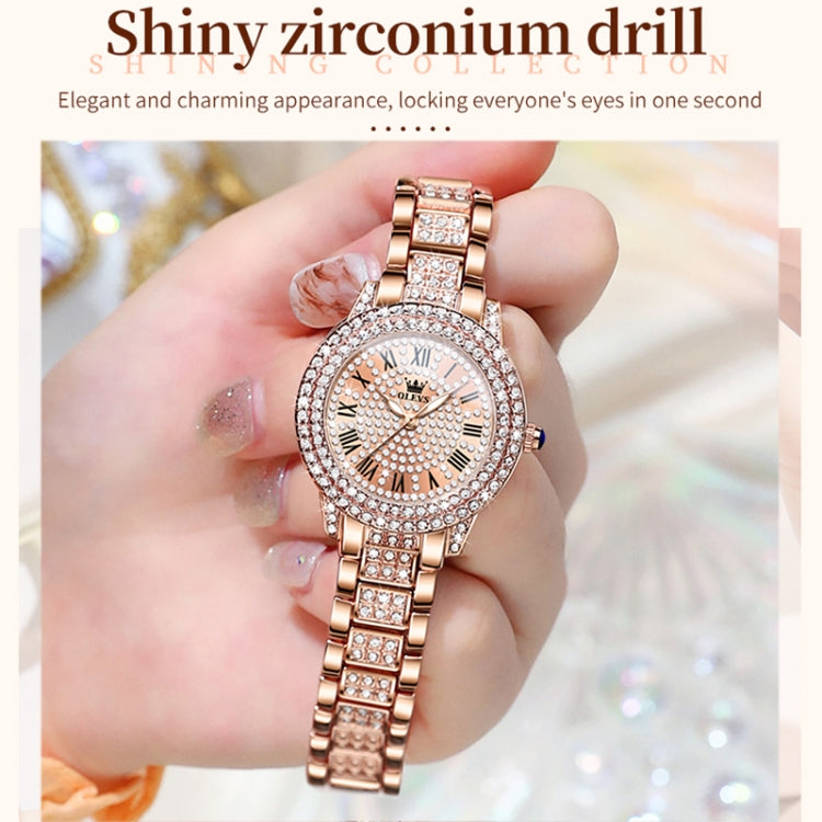 OLEVS 9943 Women Diamond Waterproof Quartz Watch