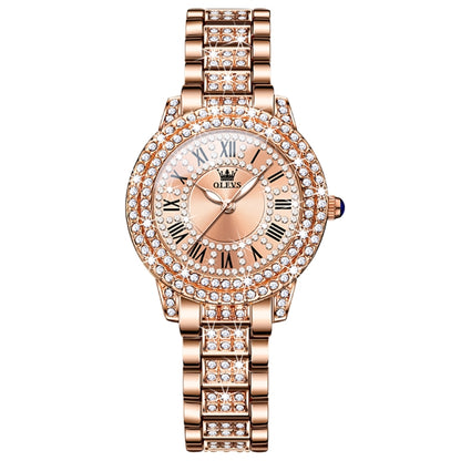 OLEVS 9943 Women Diamond Waterproof Quartz Watch