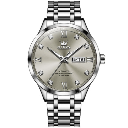 OLEVS 9946 Men Diamond Roman Scale Waterproof Quartz Watch