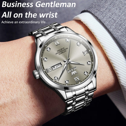 OLEVS 9946 Men Diamond Roman Scale Waterproof Quartz Watch