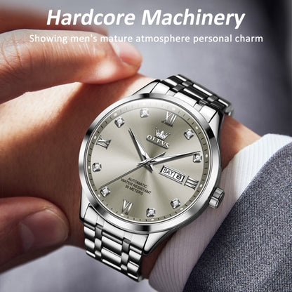 OLEVS 9946 Men Diamond Roman Scale Waterproof Quartz Watch