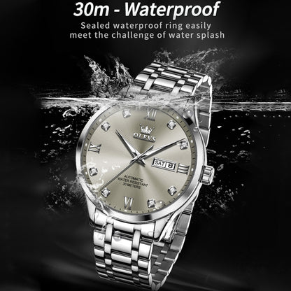 OLEVS 9946 Men Diamond Roman Scale Waterproof Quartz Watch