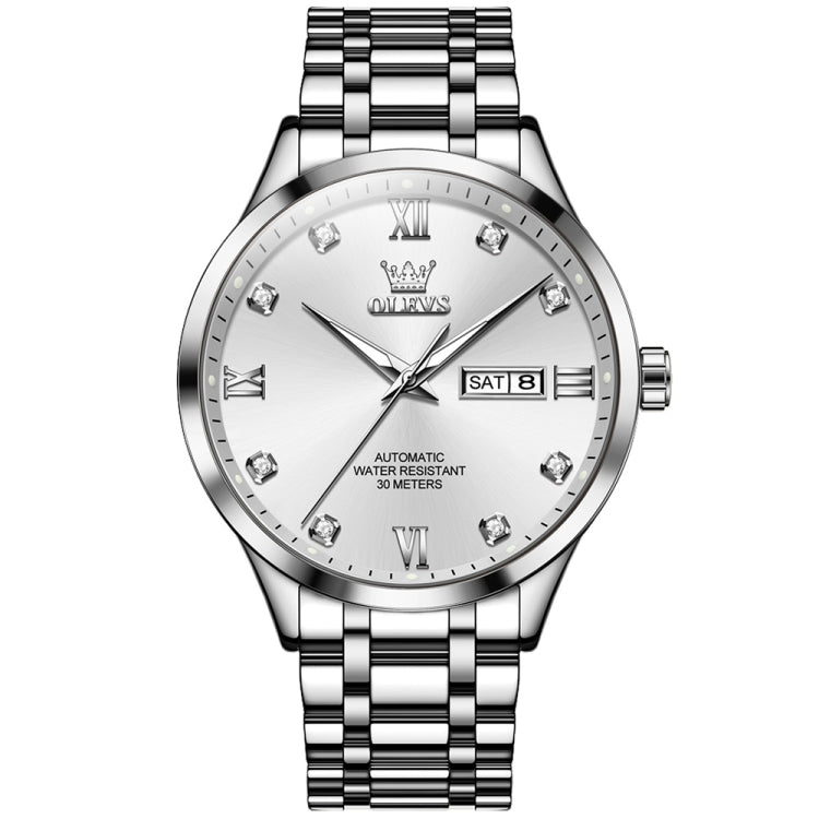 OLEVS 9946 Men Diamond Roman Scale Waterproof Quartz Watch