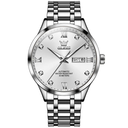 OLEVS 9946 Men Diamond Roman Scale Waterproof Quartz Watch