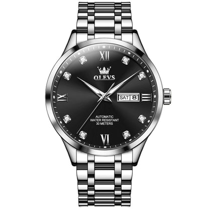 OLEVS 9946 Men Diamond Roman Scale Waterproof Quartz Watch