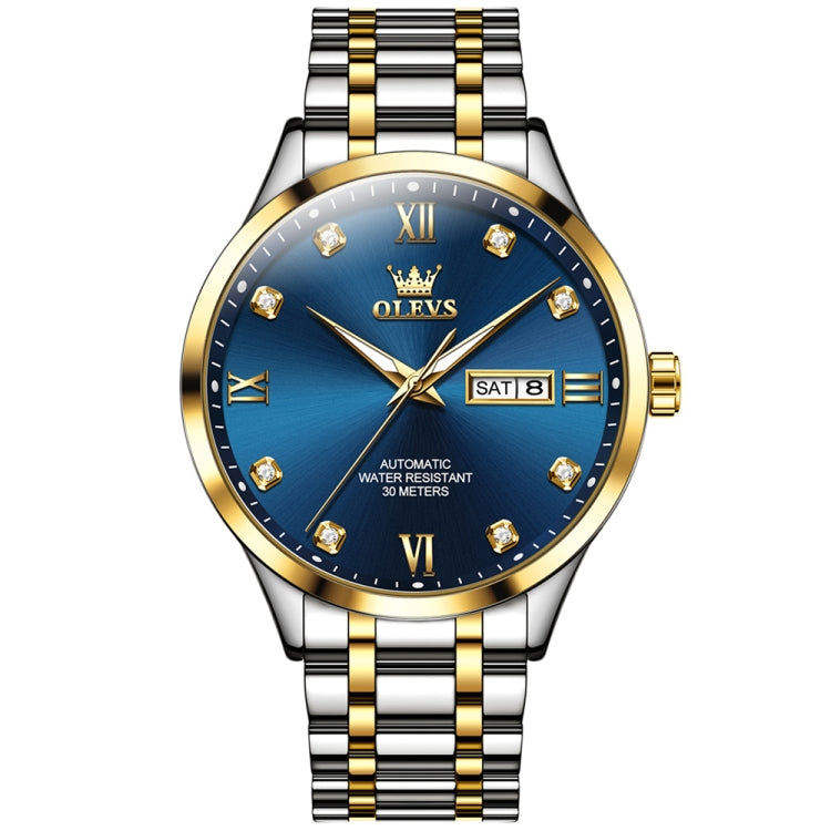 OLEVS 9946 Men Diamond Roman Scale Waterproof Quartz Watch