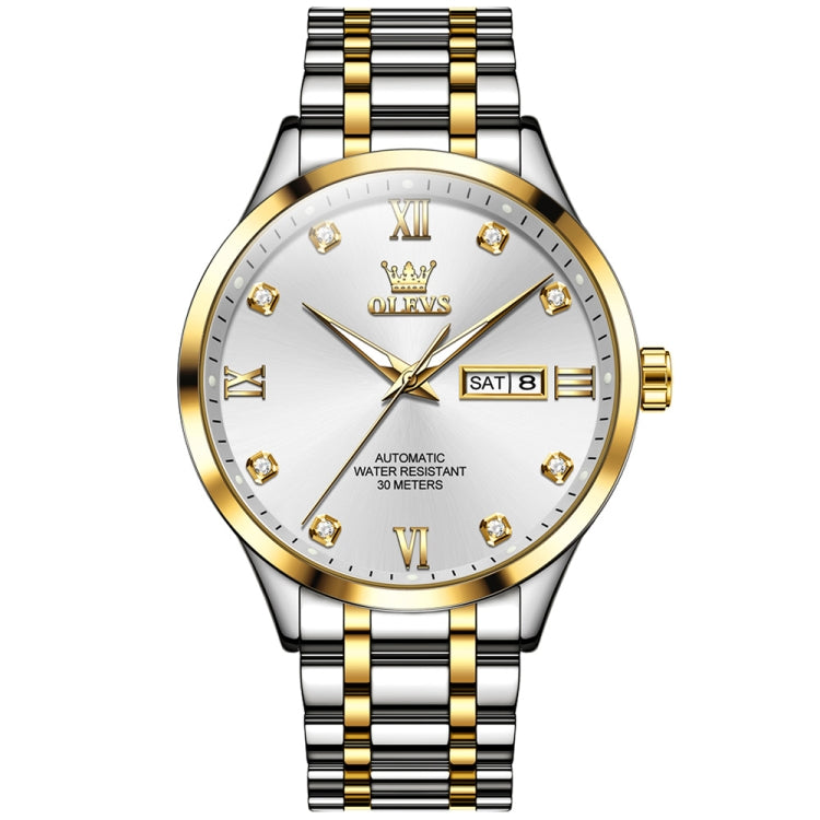 OLEVS 9946 Men Diamond Roman Scale Waterproof Quartz Watch