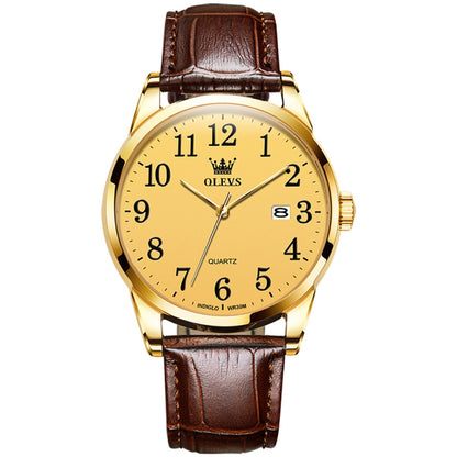 OLEVS 5566 Men Simple Single Calendar Waterproof Quartz Watch, 5566 Men