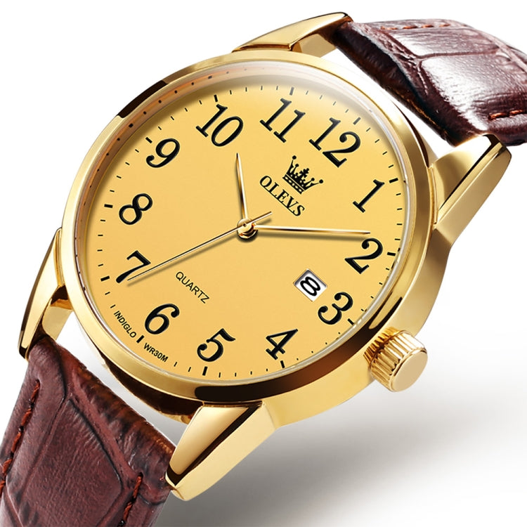 OLEVS 5566 Men Simple Single Calendar Waterproof Quartz Watch, 5566 Men