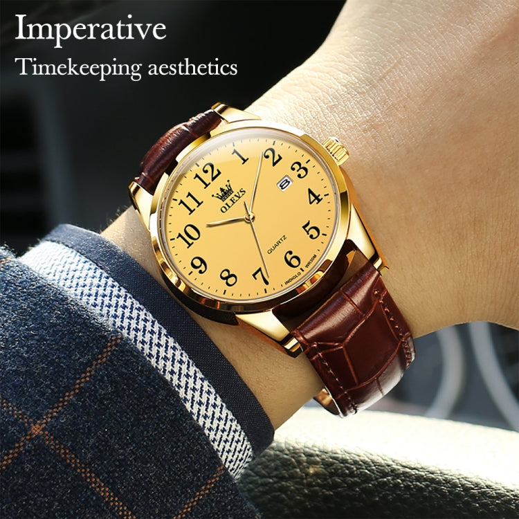 OLEVS 5566 Men Simple Single Calendar Waterproof Quartz Watch, 5566 Men
