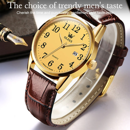 OLEVS 5566 Men Simple Single Calendar Waterproof Quartz Watch, 5566 Men