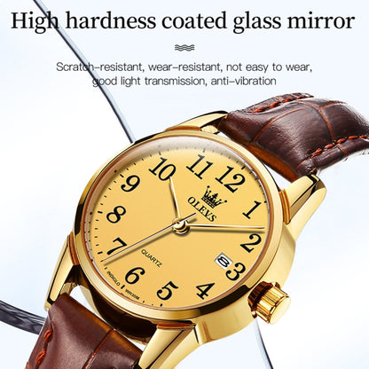 OLEVS 5566 Men Simple Single Calendar Waterproof Quartz Watch, 5566 Men