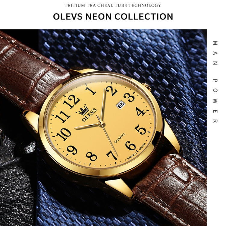 OLEVS 5566 Men Simple Single Calendar Waterproof Quartz Watch, 5566 Men