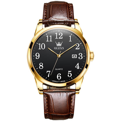 OLEVS 5566 Men Simple Single Calendar Waterproof Quartz Watch, 5566 Men