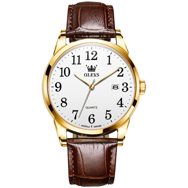 OLEVS 5566 Men Simple Single Calendar Waterproof Quartz Watch, 5566 Men
