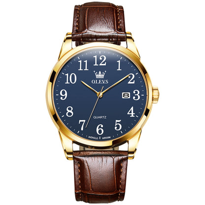 OLEVS 5566 Men Simple Single Calendar Waterproof Quartz Watch, 5566 Men