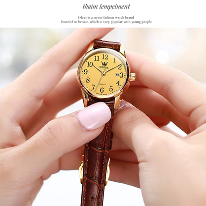 OLEVS 5566 Women Simple Single Calendar Waterproof Quartz Watch, 5566 Women
