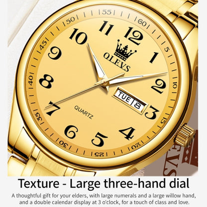 OLEVS 5567 Men Steel Strap Waterproof Quartz Watch, 5567 Men