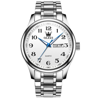 OLEVS 5567 Men Steel Strap Waterproof Quartz Watch, 5567 Men