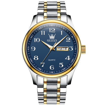 OLEVS 5567 Men Steel Strap Waterproof Quartz Watch, 5567 Men