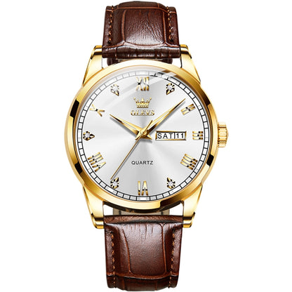 OLEVS 6896 Men Multifunctional Luminous Waterproof Quartz Watch, 6896 Men