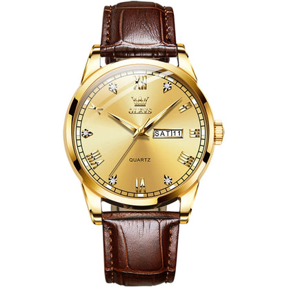OLEVS 6896 Men Multifunctional Luminous Waterproof Quartz Watch, 6896 Men