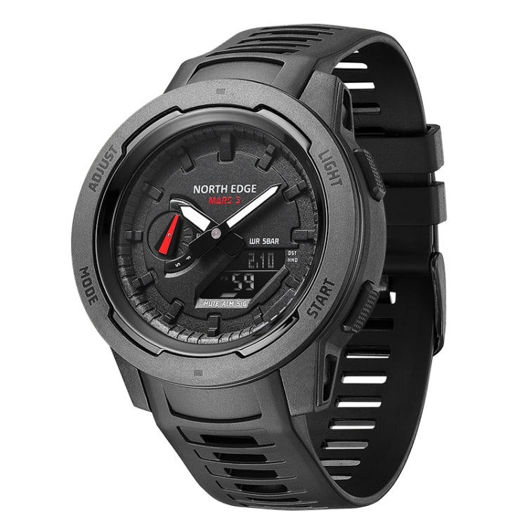 NORTH EDGE MARS3 Outdoor Waterproof Men Carbon Fiber Electronic Sports Watch, MARS3