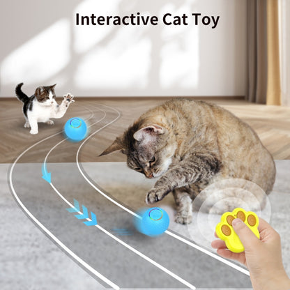 C2 5.5cm Intelligent Remote Control Pet Toy Cat Training Luminous Ball, 5.5cm Auto