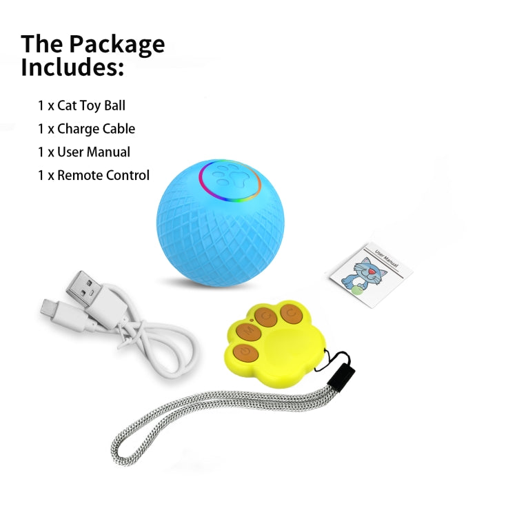 C2 5.5cm Intelligent Remote Control Pet Toy Cat Training Luminous Ball, 5.5cm Auto