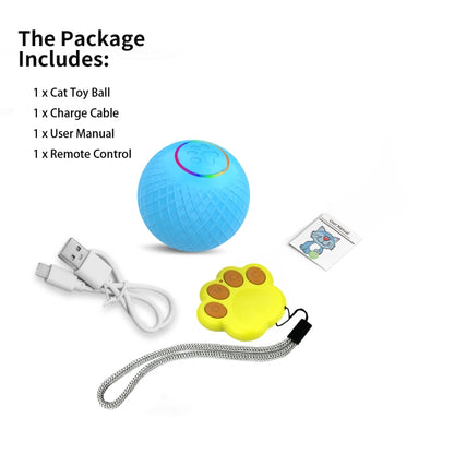 C2 5.5cm Intelligent Remote Control Pet Toy Cat Training Luminous Ball, 5.5cm Auto