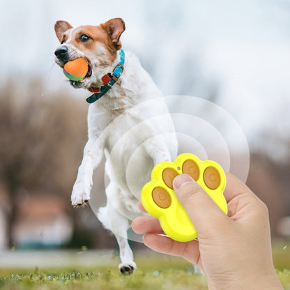 O3 8.5cm Intelligent Remote Control Pet Toy Dog Training Luminous Ball with Radar Trigger, Remote Control