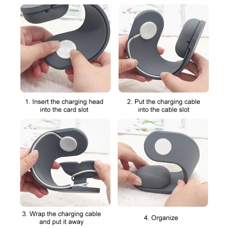 Smart Watch U-shaped Silicone Charging Holder, For Apple Watch Series