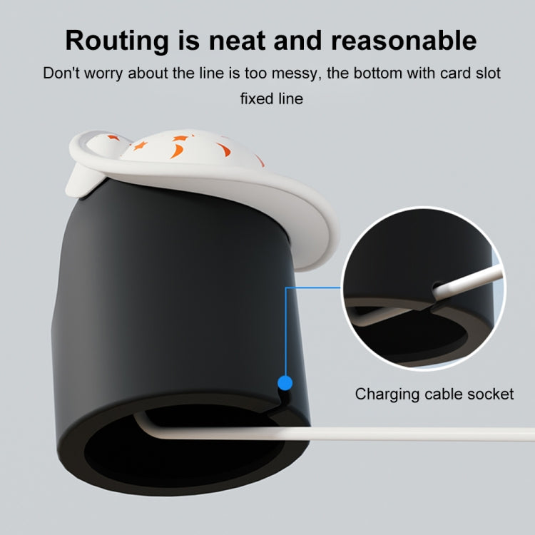 Hat Bear Shaped Silicone Charging Base, For Apple Watch Series